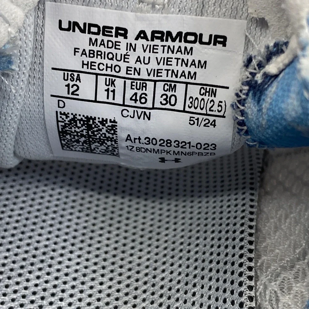 Under Armour Micro G Kilchis Water Shoes Mens 12 Gray Blue Marble 3028321-023